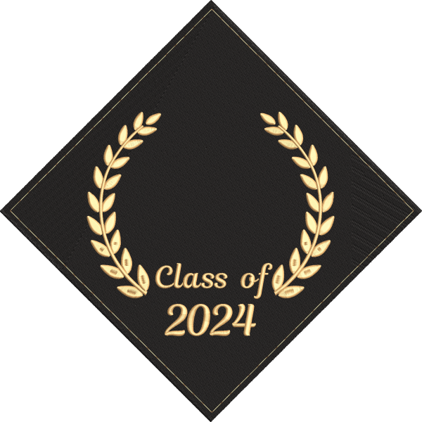 Class of 2024 Graduation Cap Embroidery