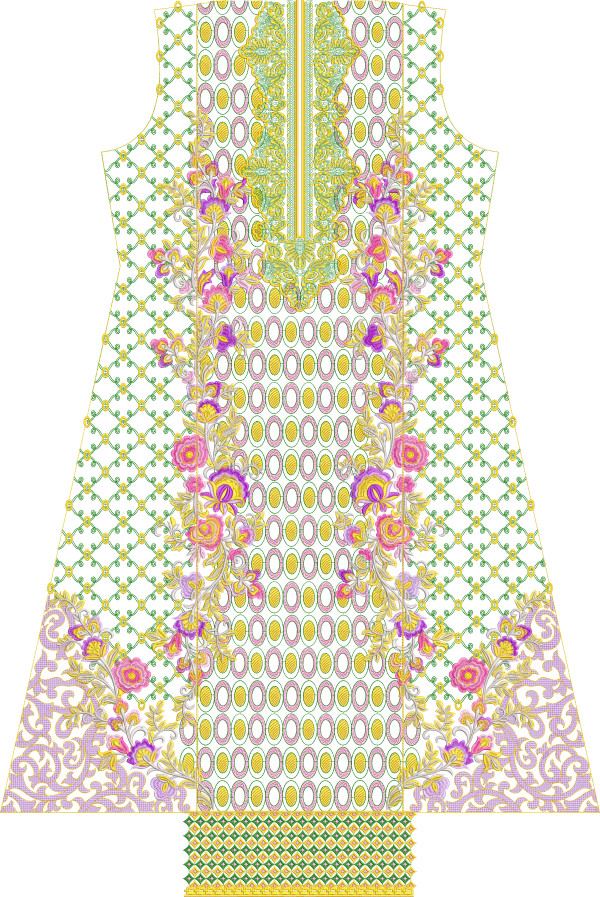 Pakistani Duptta Embroidery Design