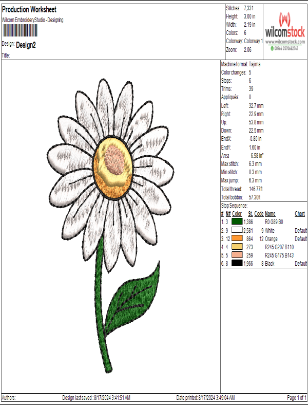 Flower Embroidery Design free