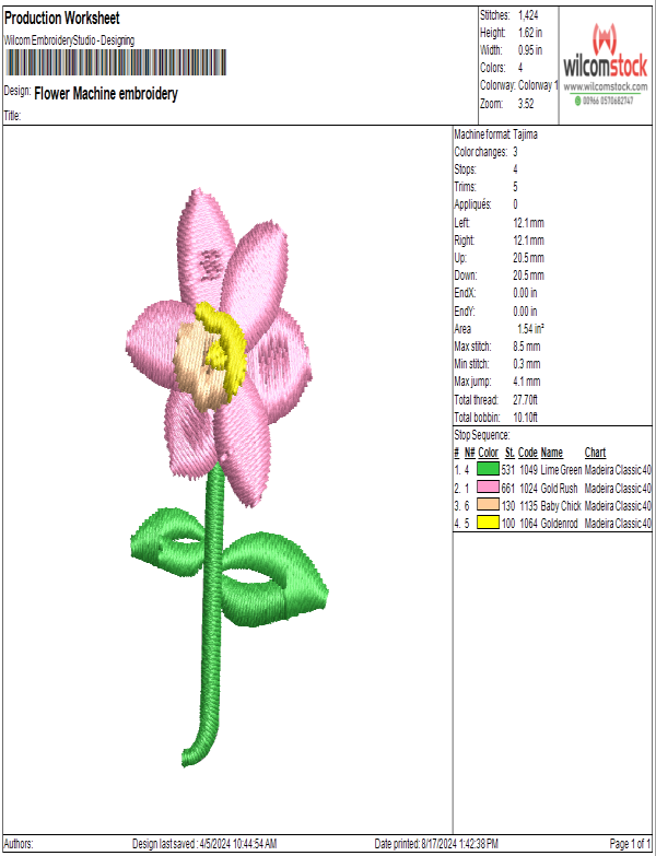 Flower Machine embroidery free
