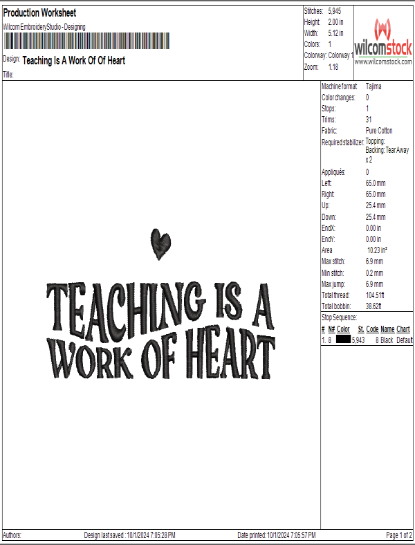 Teaching Is A Work Of Of Heart