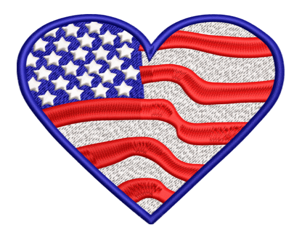 Heart Shaped Usa Flag America
