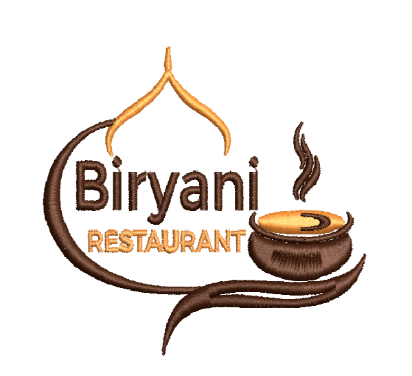 Biryani Restaurant Logo Embroidery