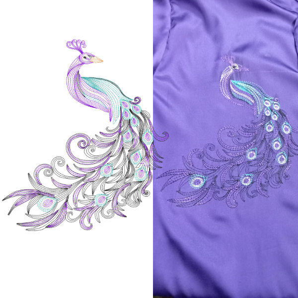 Free Peacock Embroidery Design