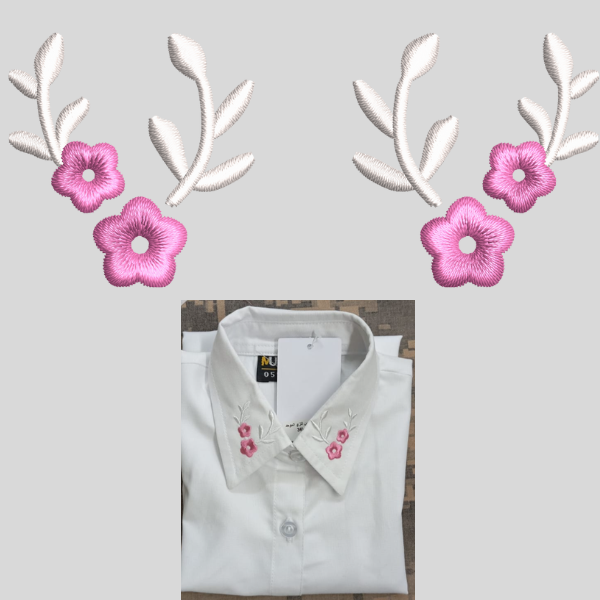 Women Shirt Flower  Embroidery