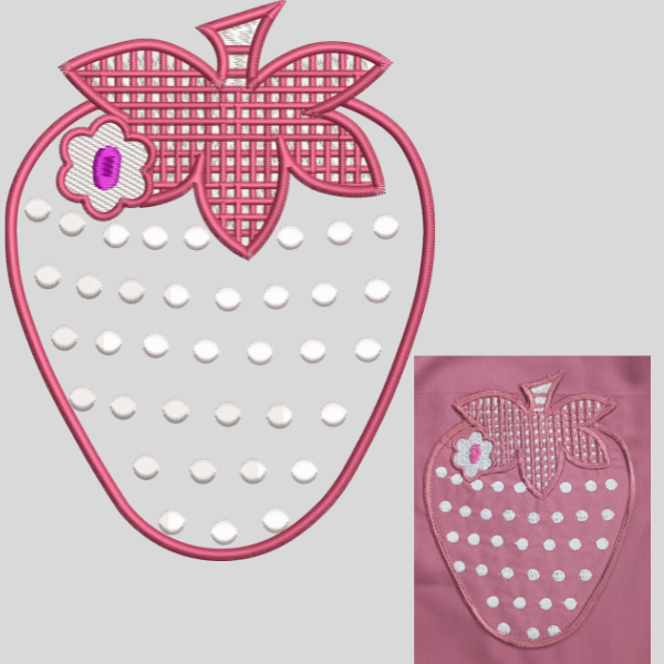 Strawberry Machine Embroidery Design