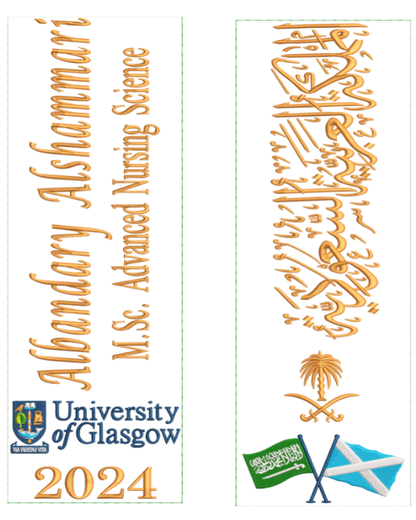 University of Glasgow embroidery