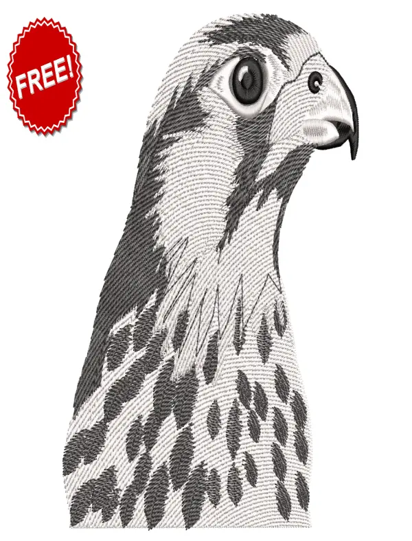 Eagle Embroidery black and white