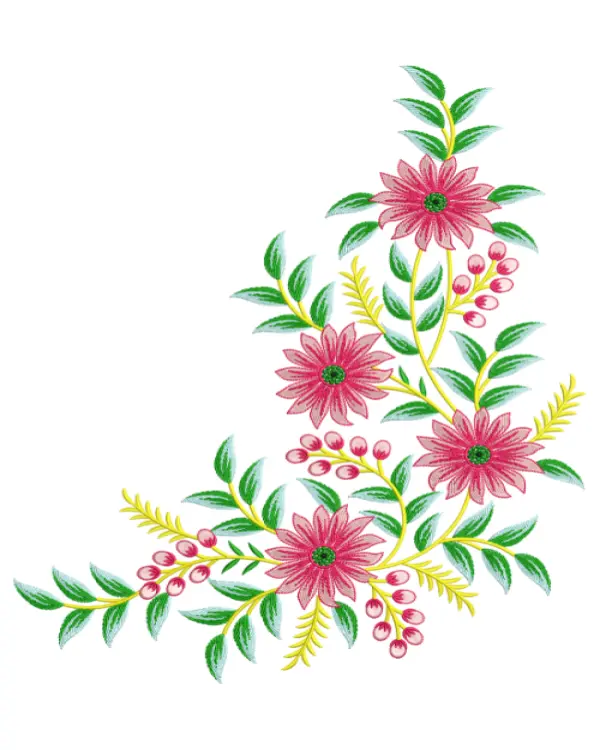 Dresses Free Flower EMB Elements