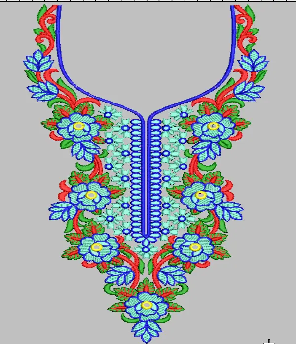 indian embroidery neck designs