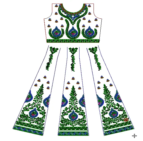 Free Lahenga Embroidery Design