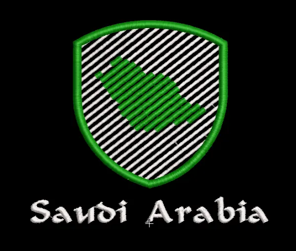 Saudi Arabia Map Embroidery