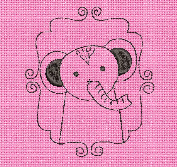 Free Elefante Tati embroidery