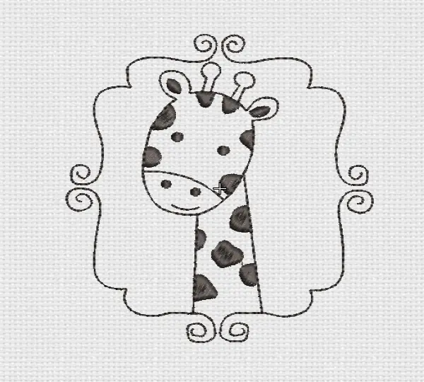 Free Girafa Tati embroidery