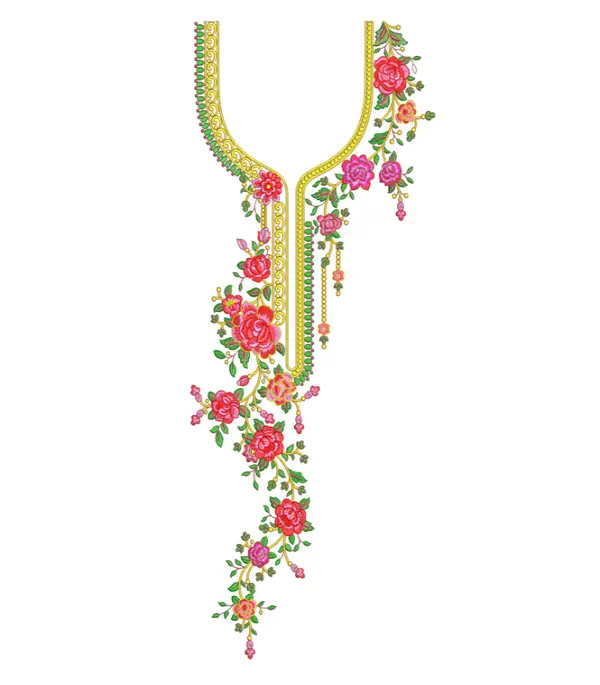 Beautiful flower neck designs Free
