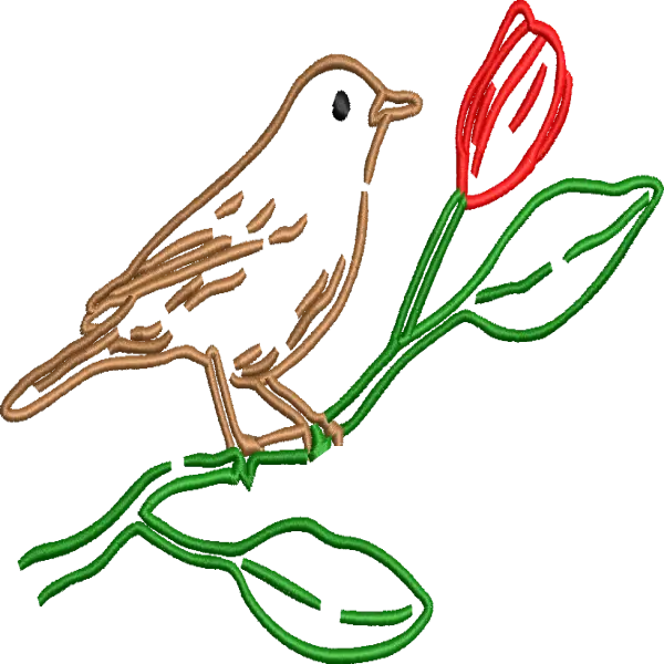 Bird Embroidery Design