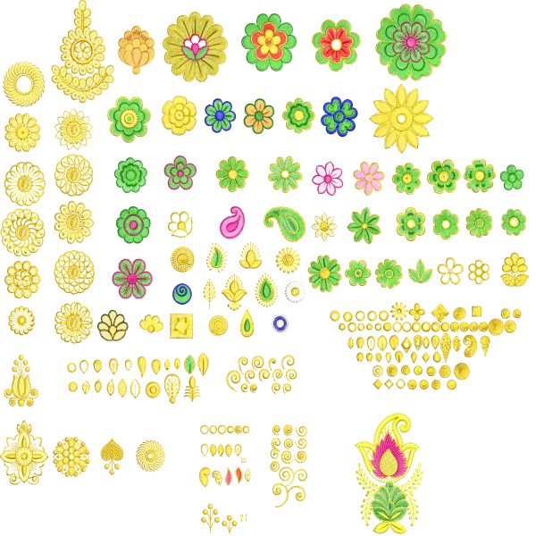 Embroidery Elements Set Collection new