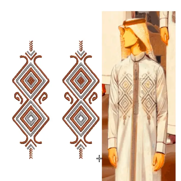 Muslim Men Saudi Embroidery