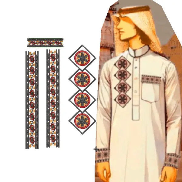 Muslim Men Saudi Embroidery EMB