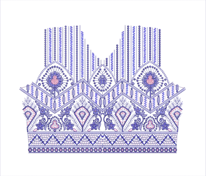 Sequins Embroidery Designs for Single