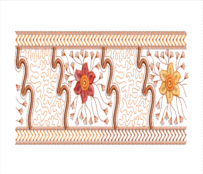 Lace & Saree Border Embroidery Design (Free EMB)