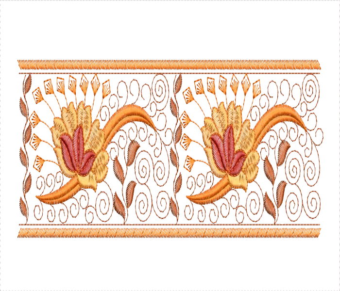 New Lace & Saree Border Embroidery Design (Free EMB)