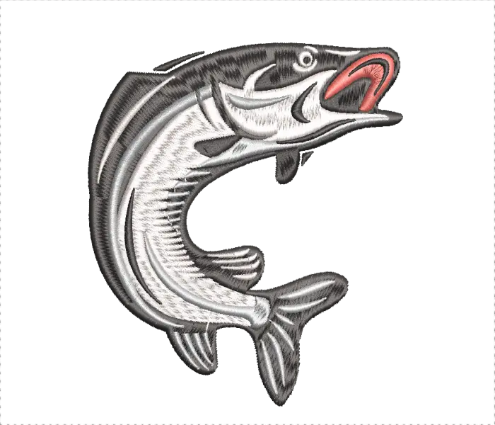 Black and red fish logo Custom Embroidery,t shirt, Uniforms,baby dress design your business instant download