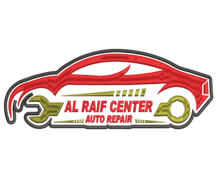 Car repair service logo or icon design template with car embroidery EMB
